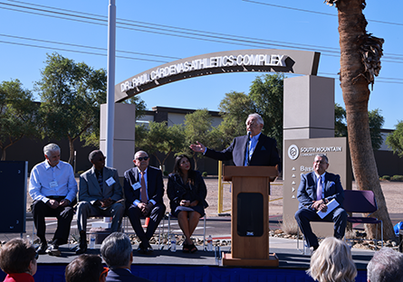 SMCC Dedicated the Dr. Raul Cardenas Athletic Complex Signage in November 