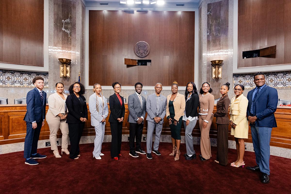 Ahrianna Smith as part of the Black Caucus