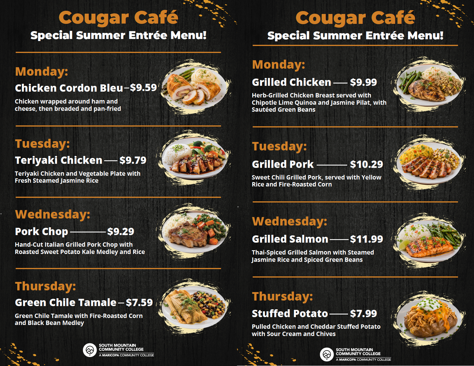 Specials Menu