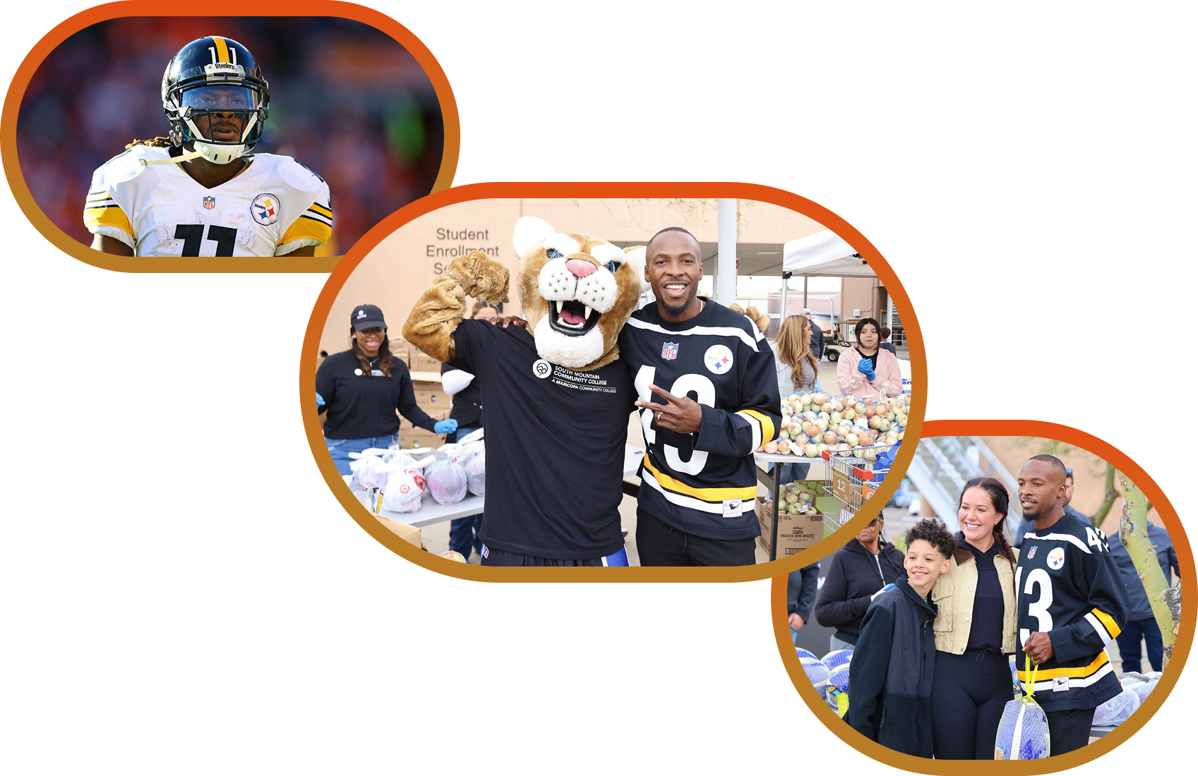 Markus Wheaton with mascot