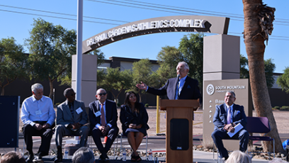 SMCC Dedicated the Dr. Raul Cardenas Athletic Complex Signage in November 