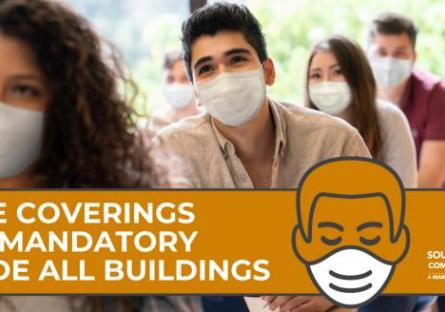 Face Coverings are mandatory inside buildings