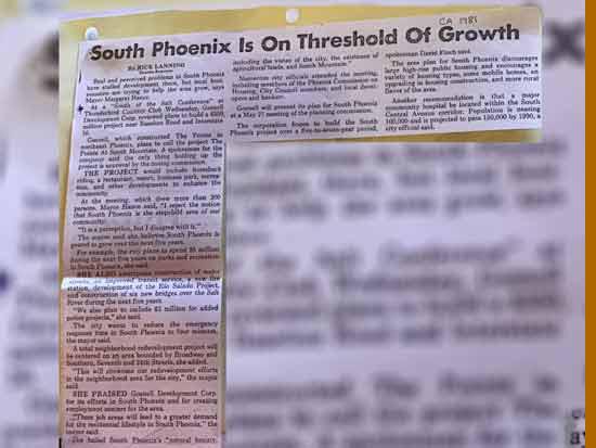 PhxGazette. South Phx on Threshold of Growth 